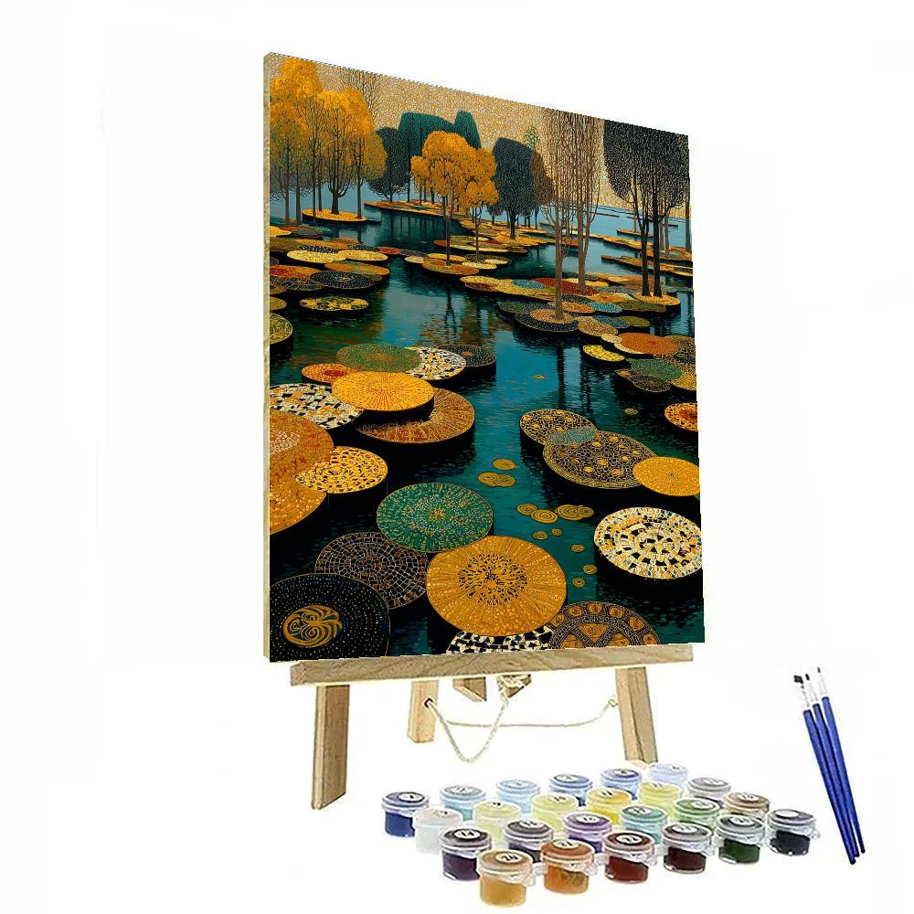 Gustav Klimt Inspired Gilded Mangrove Root Sonata Number painting [AI-427b9d3e-34577ab8b61c]