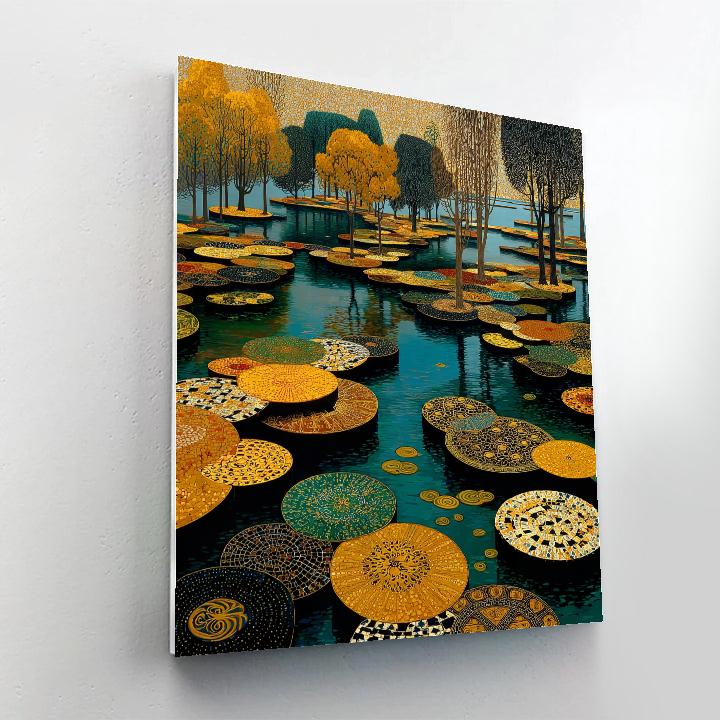 Gustav Klimt Inspired Gilded Mangrove Root Sonata Number painting [AI-427b9d3e-33197f247446]