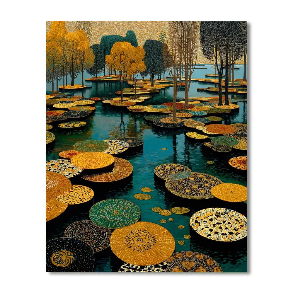 Gustav Klimt Inspired Gilded Mangrove Root Sonata Number painting [AI-427b9d3e-b000ce72eb2b]