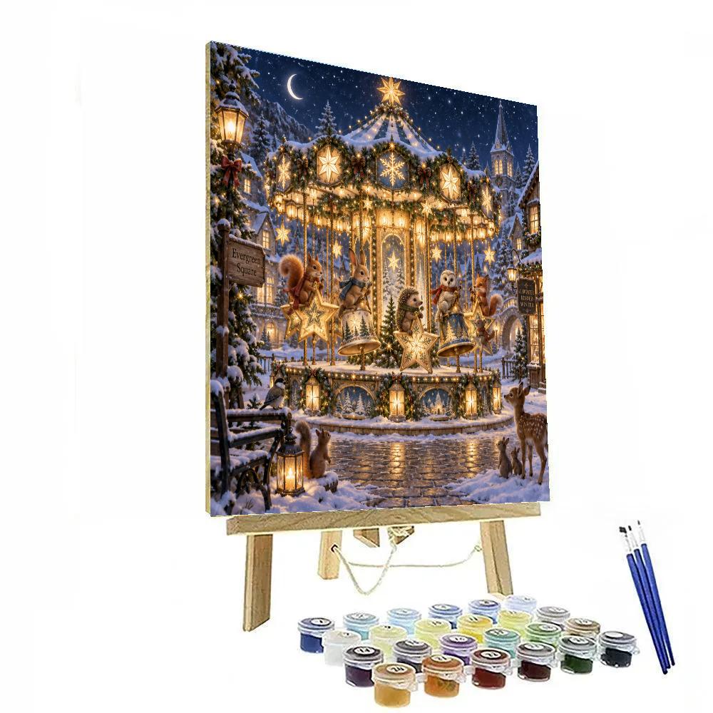 Christmas Snowy Lantern Carousel DIY paint by numbers [AI-0e5ab3d0-6d0647c3d919]