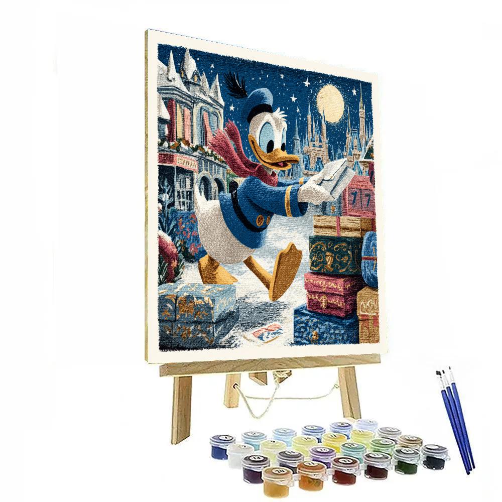 Donald Ducks Polar Post Office Panic Paint by numbers art [AI-c501a19f-68dc2c979fe9]