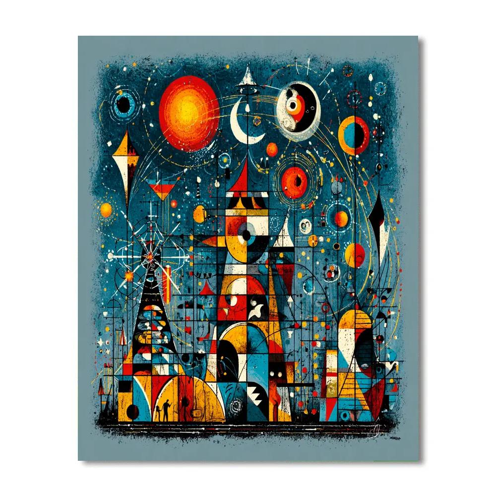 Joan Miró Inspired Dream Carnival Kites DIY paint by numbers [AI-99eda0cb-c9de17455481]