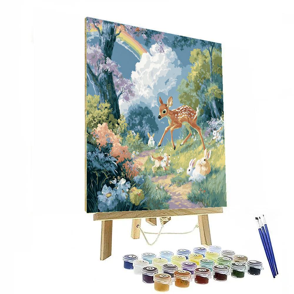 Fawn Rainbow Animal Parade Disney Inspired Number painting [AI-6e4ce135-72a936c56cfb]