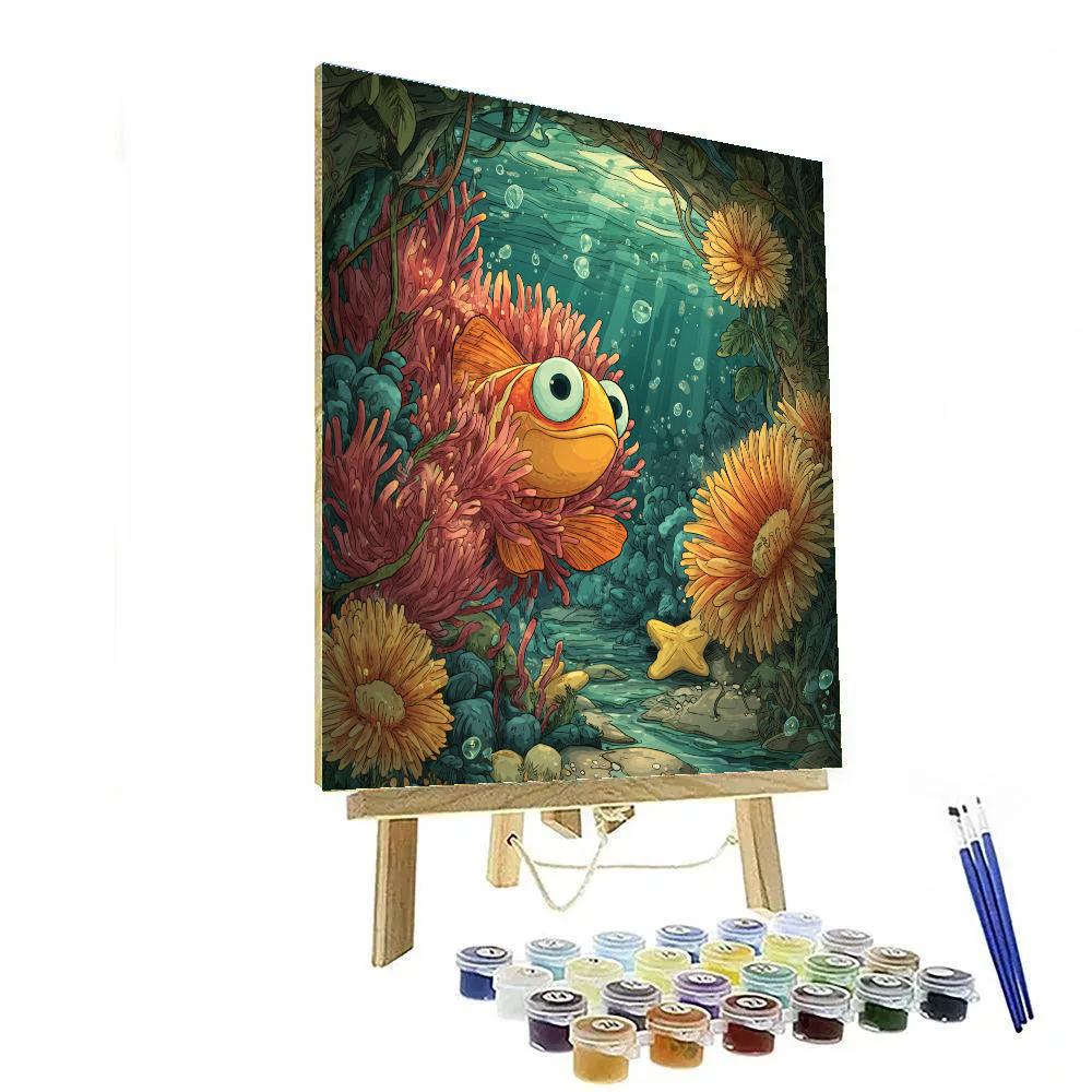 Marlin Coral Garden Hideaway Disney Inspired Paint by numbers art [AI-6525e34f-668d7ec627c5]