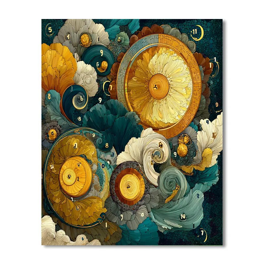 Gustav Klimt Inspired Aureate Silence Of Spiral Topaz paint by number [AI-794ab5eb-1c76daaa0cc3]