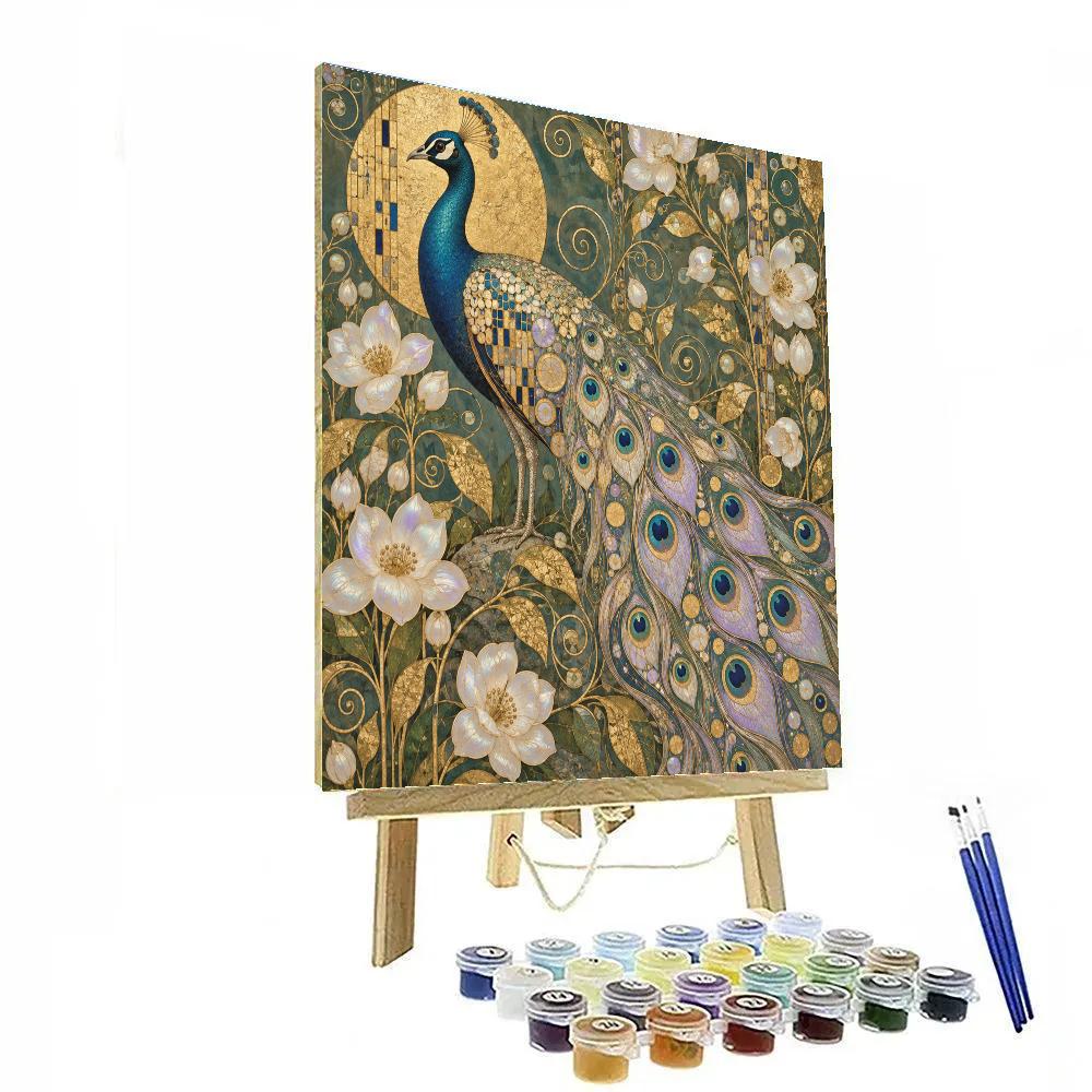 Gustav Opal Peacock Garden Paint by numbers art [AI-48a9cc32-9a54667422b2]