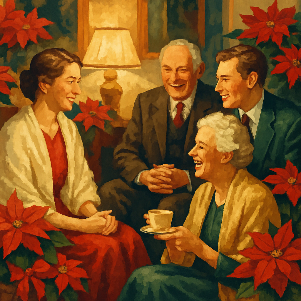 Poinsettia Parlor Paint by numbers kits