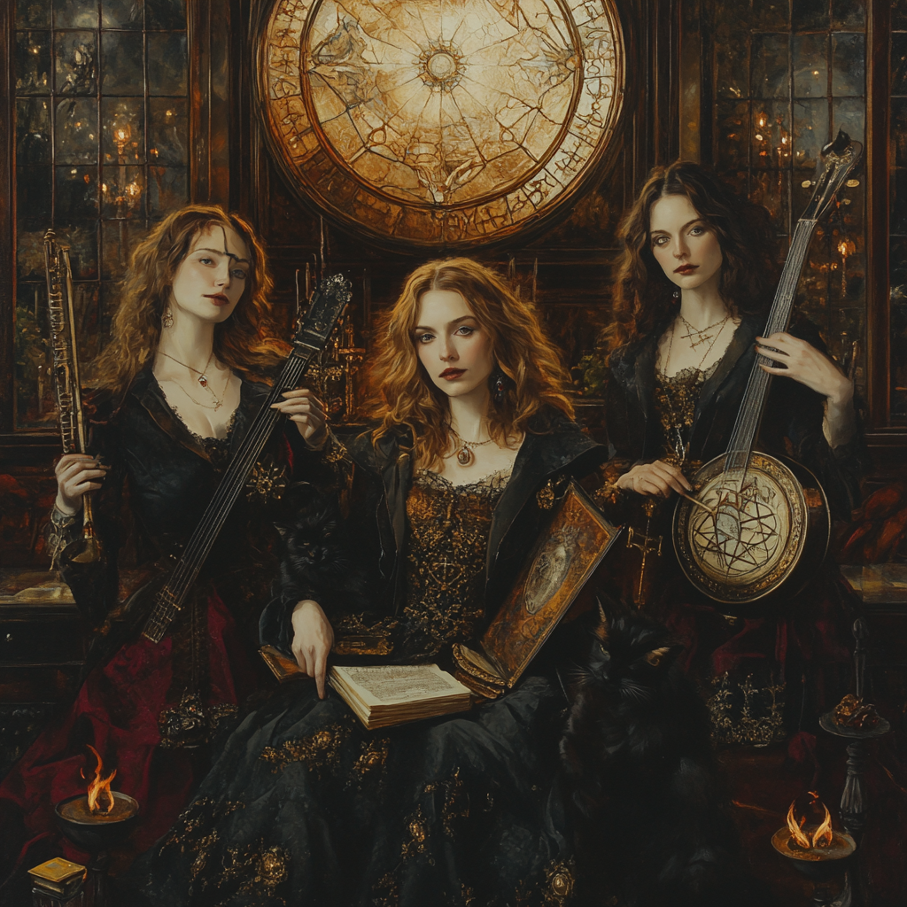 Coven Portrait Haunted DIY paint by numbers