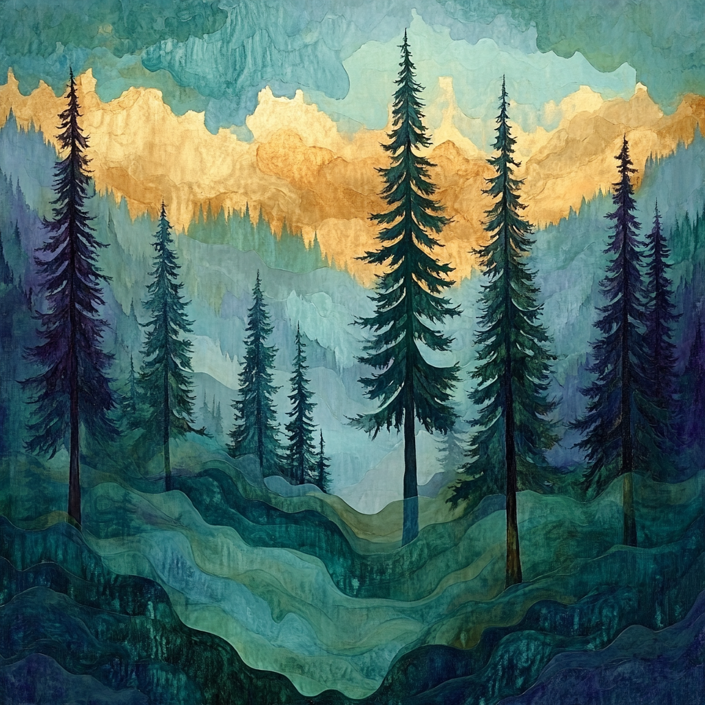 Emily Carr Inspired Cathedral Grove Painting by numbers kit