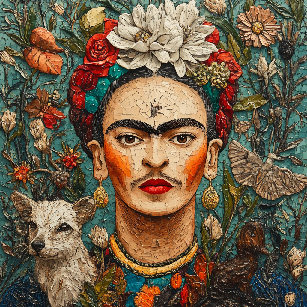 Kahlo Inspired Self Reflection Painting by numbers kit