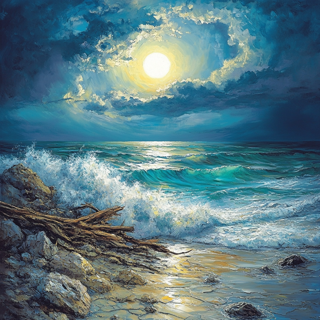 Emily Carr Inspired Churning Pacific Coast painting number kit