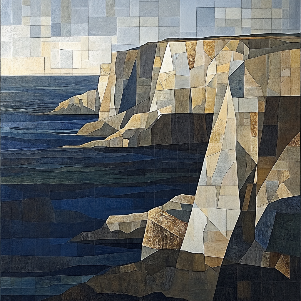 Pablo Picasso Inspired Cubist Mineral Coast Painting by numbers kit