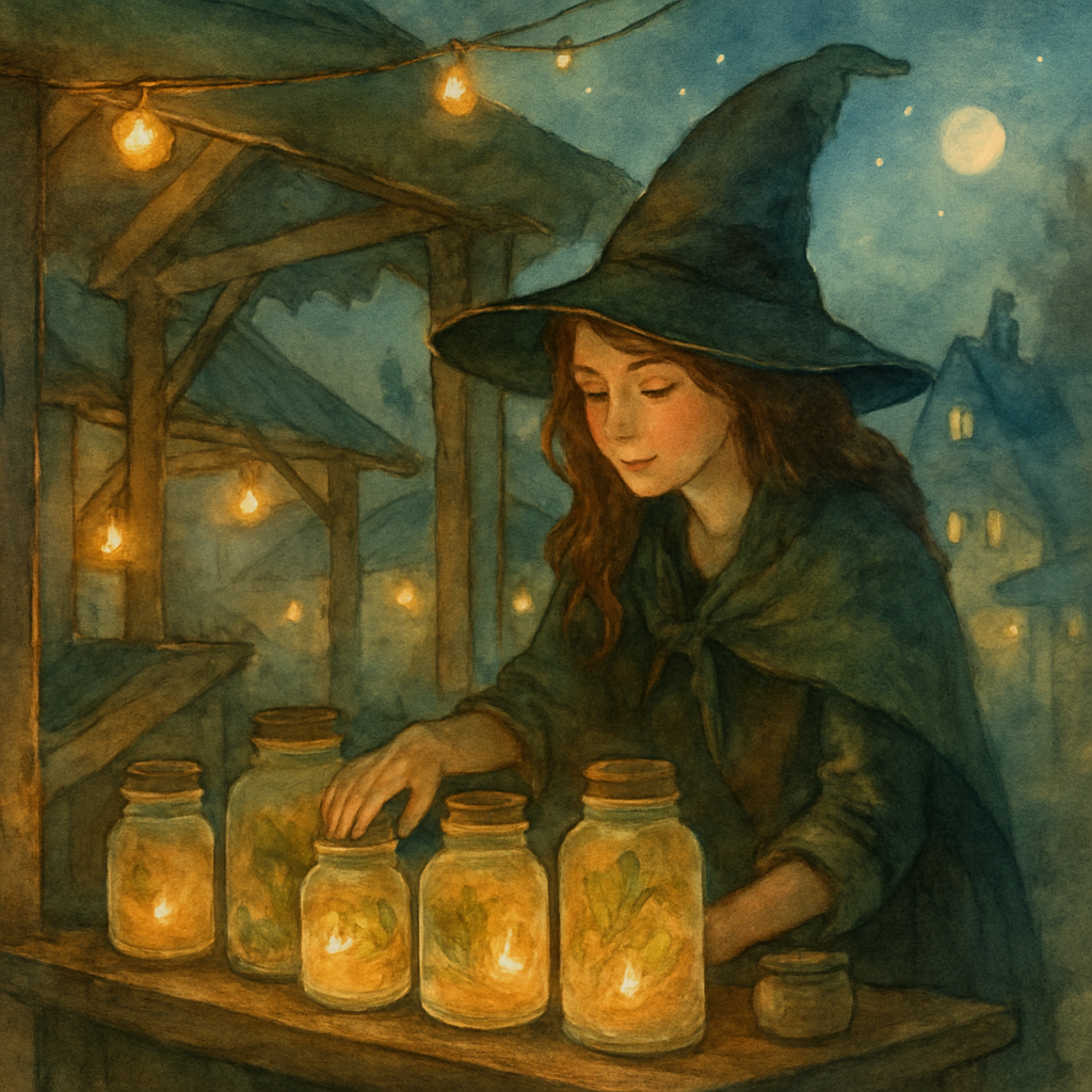 Witchs Market At Twilight Number painting