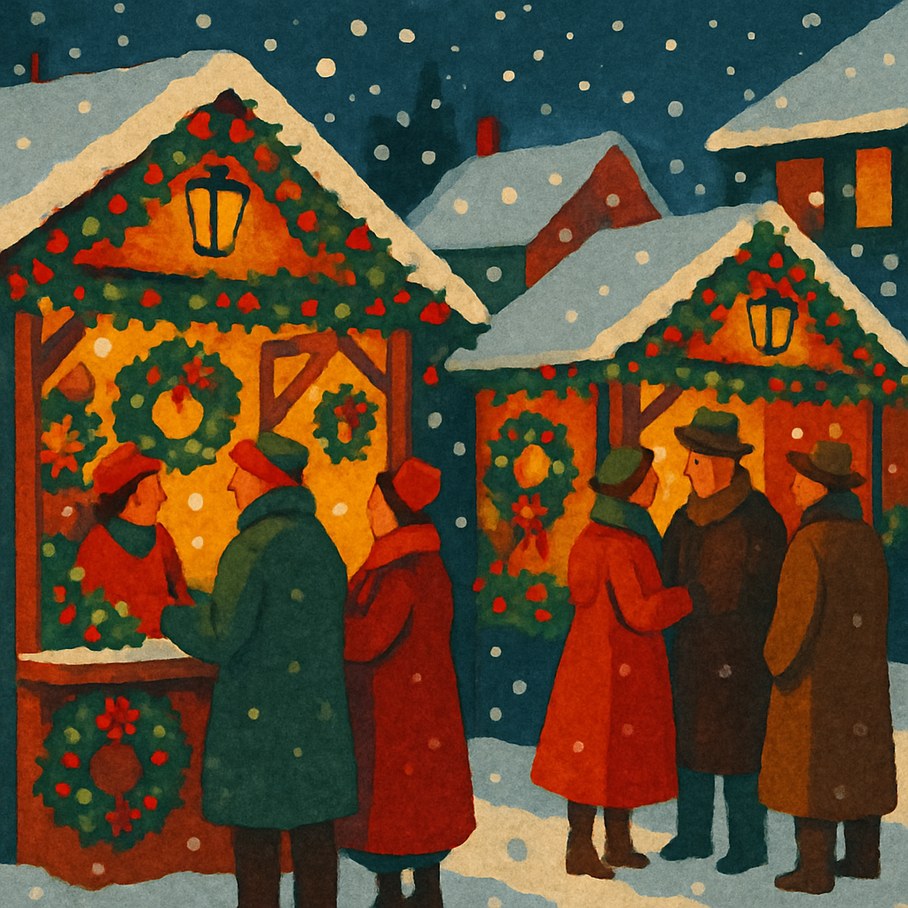 Market Of Wreaths Number painting