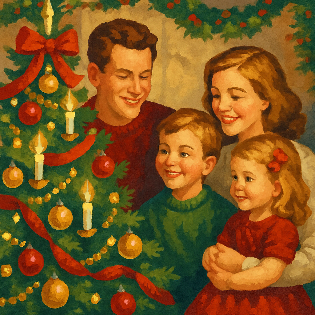 Trimming The Tree Painting by numbers kit
