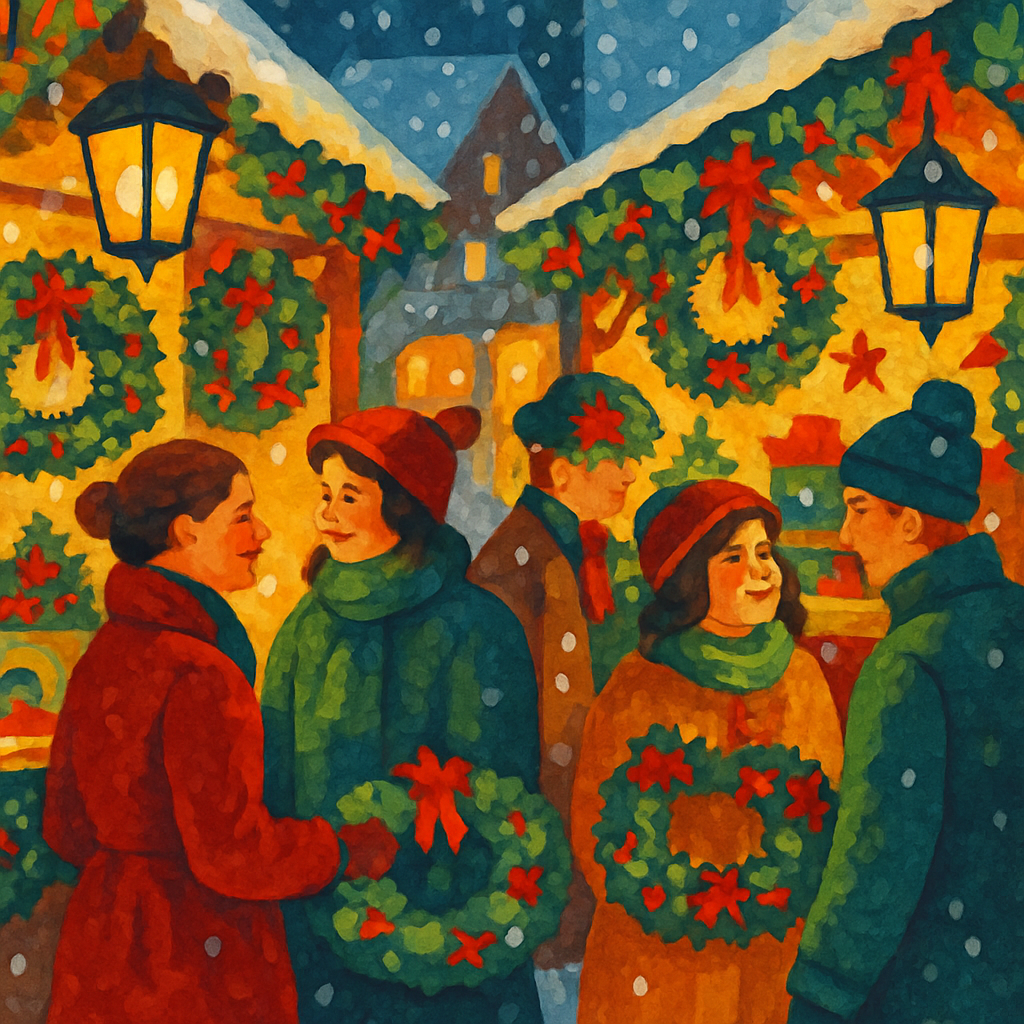 Market Of Wreaths Paint by numbers kits