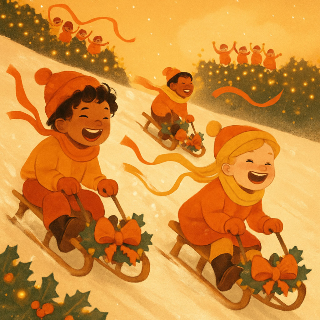 Holly Sleigh Hill Race Numbered painting kits