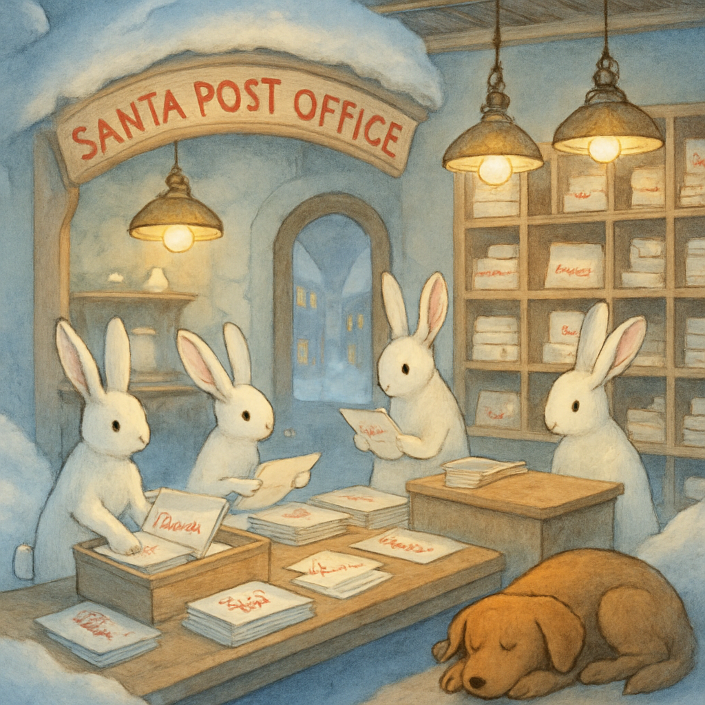 Polar Post Office Night painting number kit