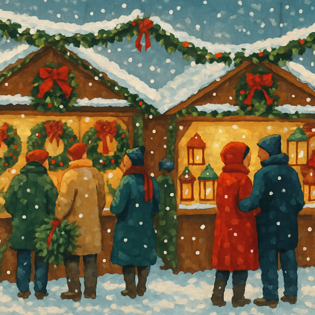 Market Of Wreaths Paint by numbers kits