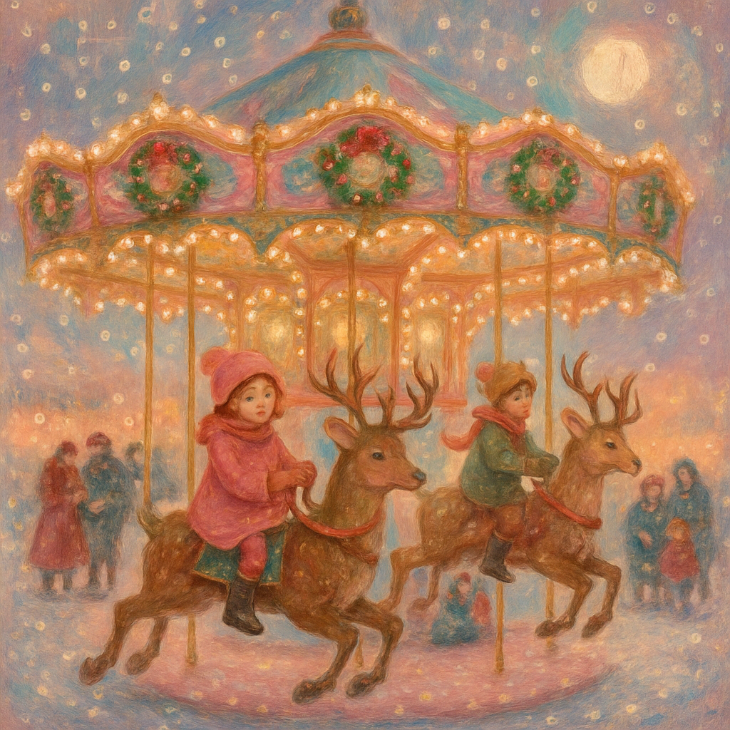 Frosted Carousel Twilight Paint by numbers kits
