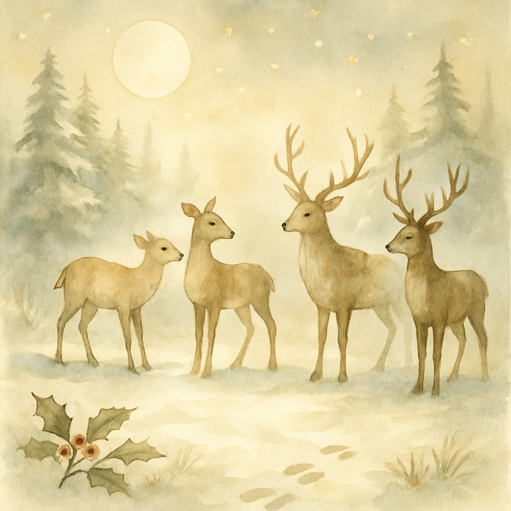 Reindeer Hollow Mingle DIY paint by numbers