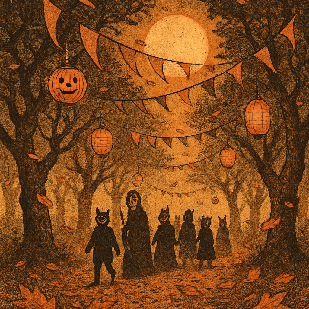 Nocturne Orchard Lanterns Paint by numbers art