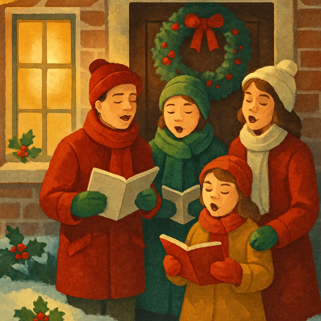 Caroling At The Door Painting by numbers kit