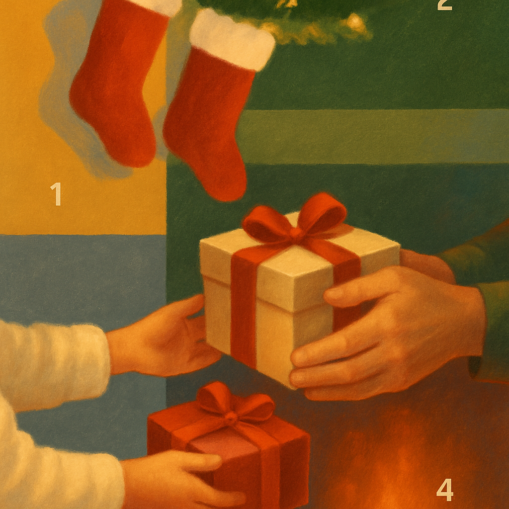 Gifts By The Fireplace paint by color