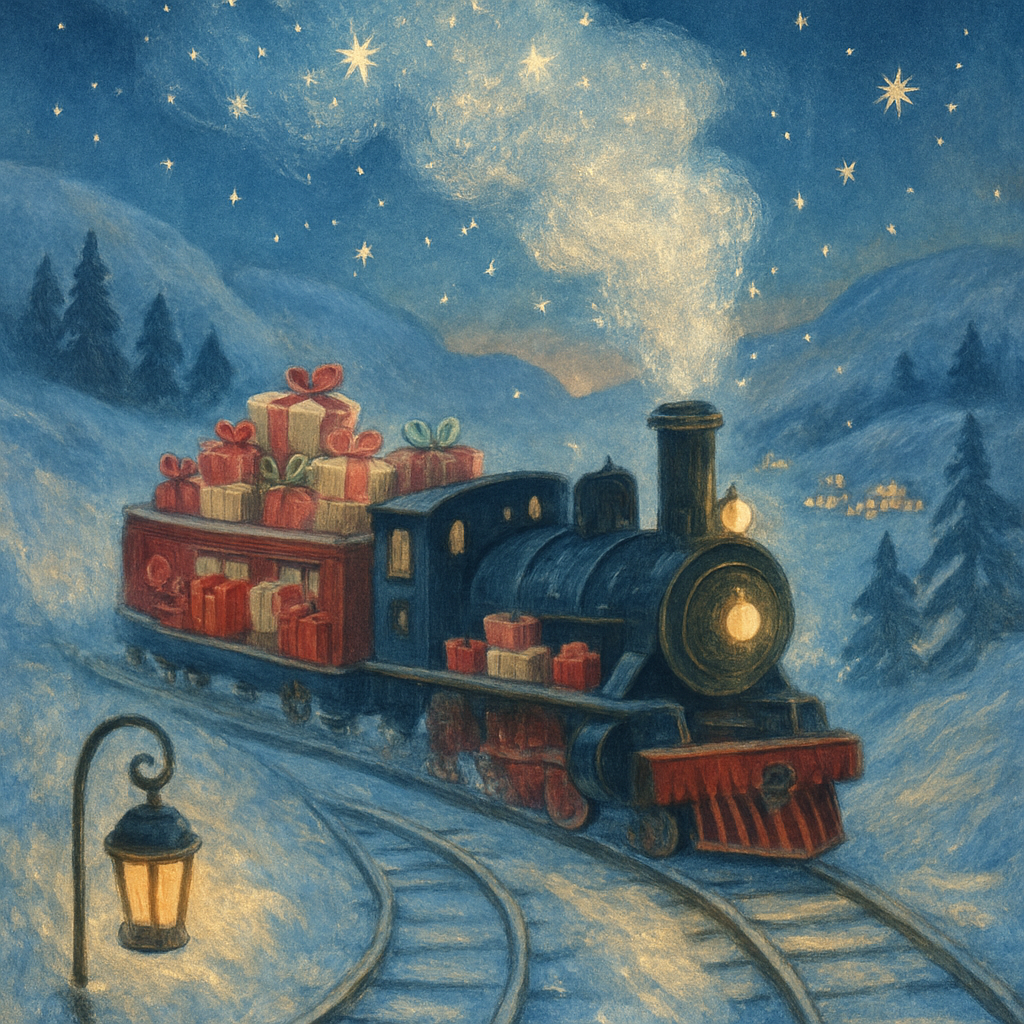Frosted Train Of Wishes Paint by numbers kits