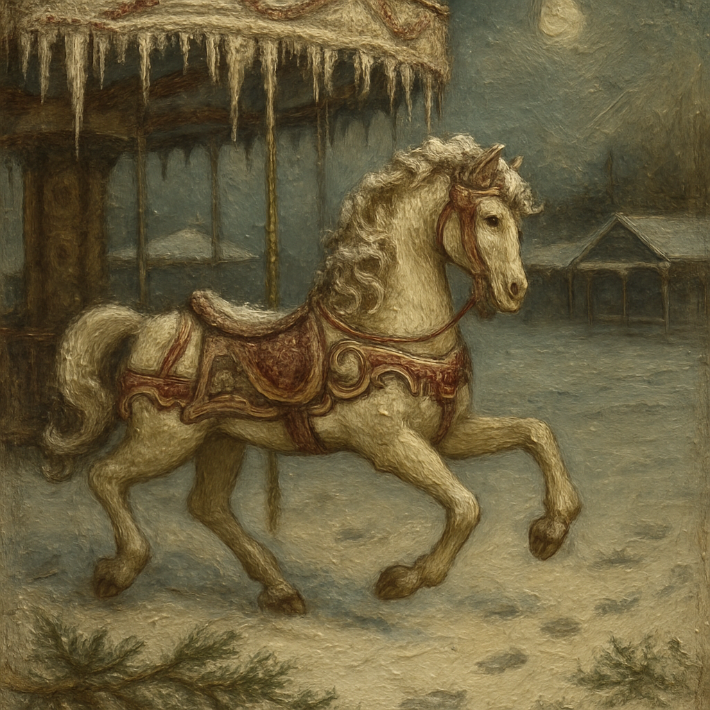 Snowbound Carousel Stallion Numbered painting kits