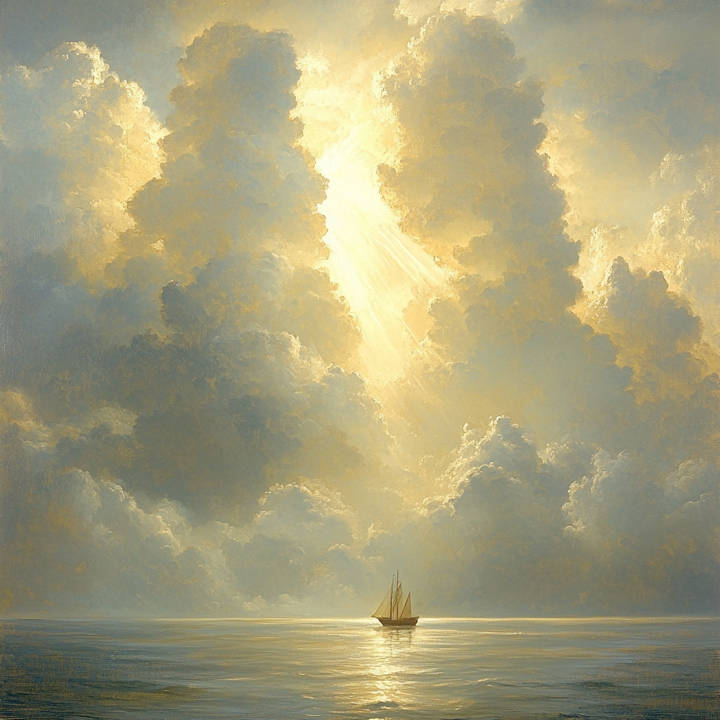 JMW Turner Inspired Storm At Sea paint by color