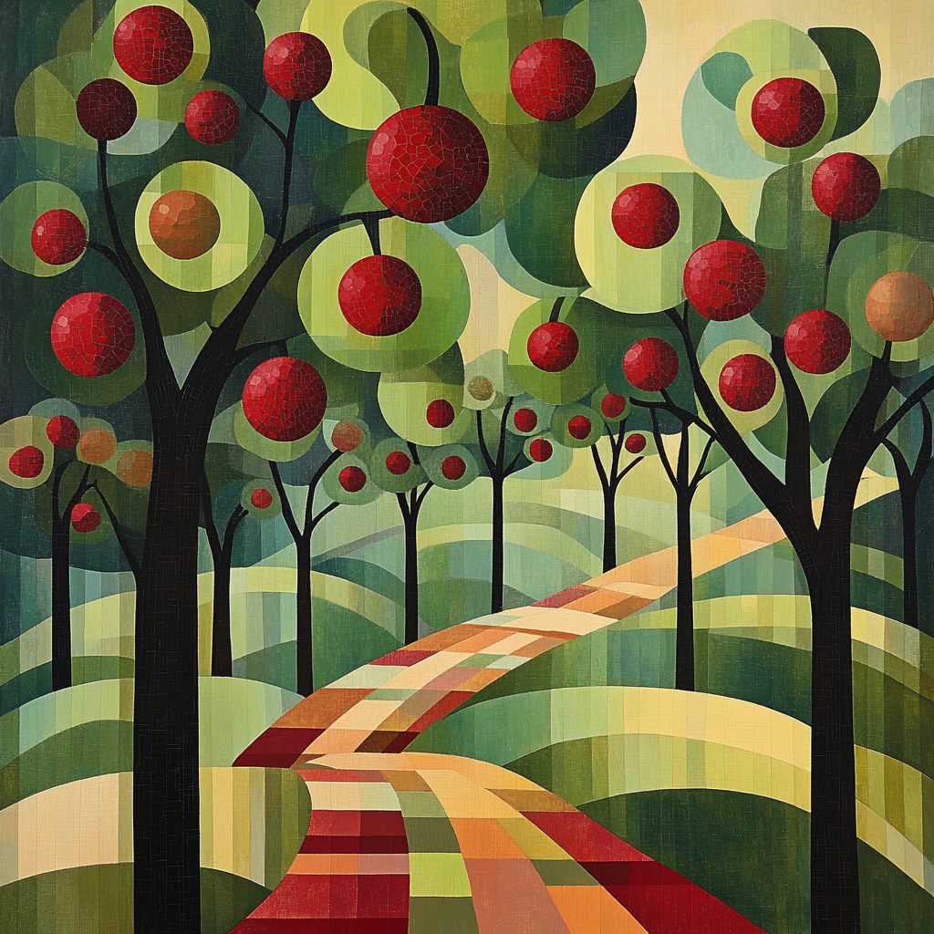 Pablo Picasso Inspired Symbolic Geometric Orchard painting number kit