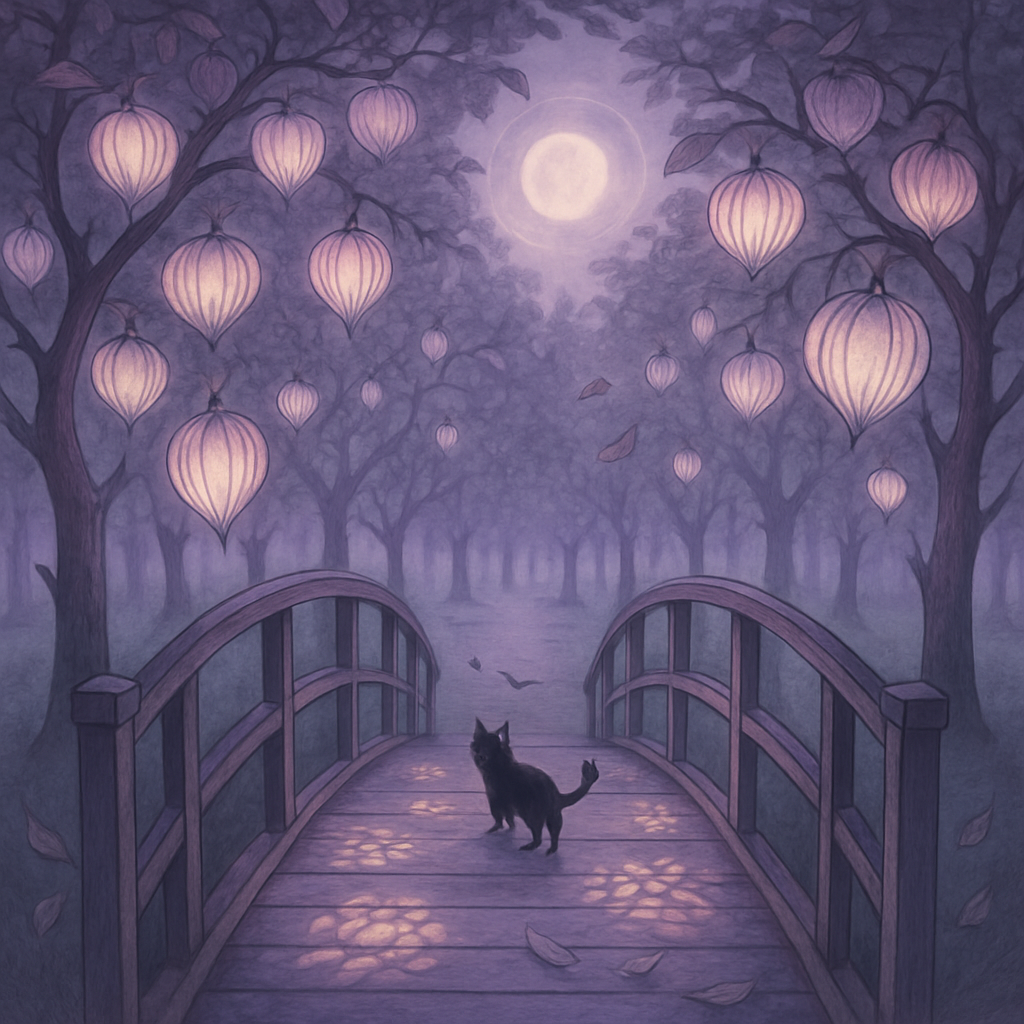 The Lantern Orchard Bridge Painting by numbers kit