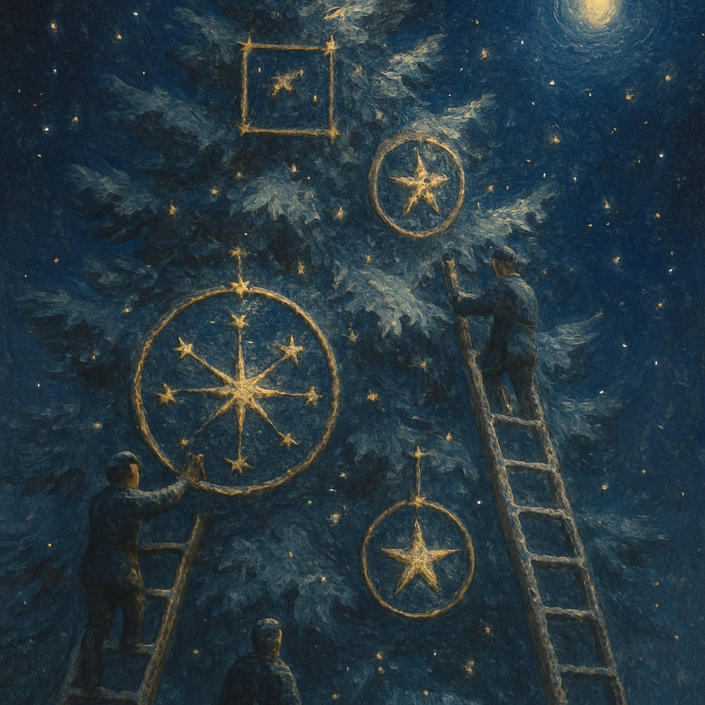 Celestial Tree Trimmers Paint by numbers art