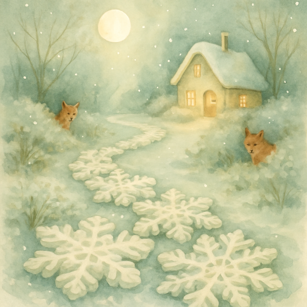 Winding Snowflake Path Number painting