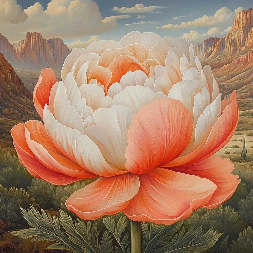 Georgia OKeeffe Inspired Desert Flowers Painting by numbers kit