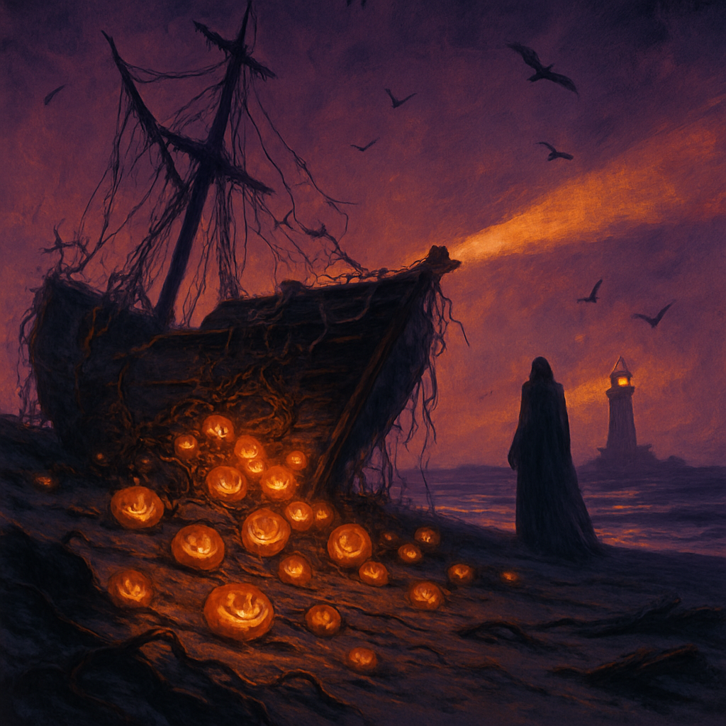 Pumpkin Ship Wreck Number painting