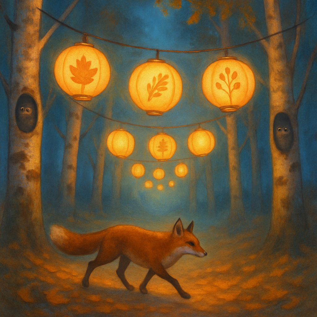 Lantern Fox Crossing DIY paint by numbers