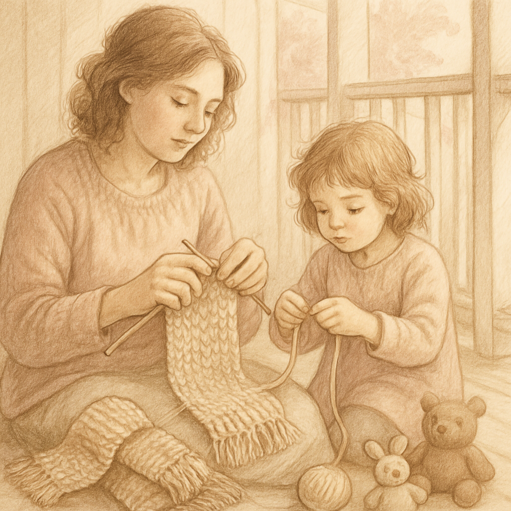 Knitting Warmth Circle Numbered painting kits