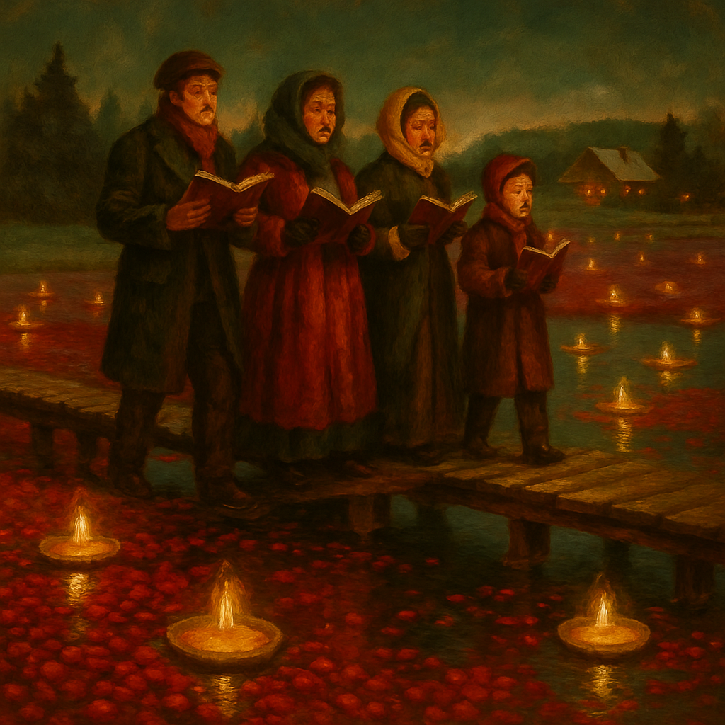 Cranberry Bog Carolers paint by color