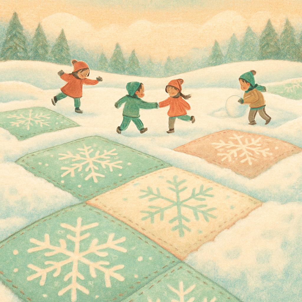 Snowflake Quilt Meadow painting number kit