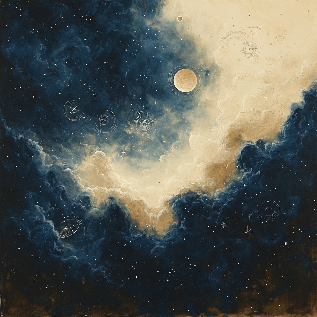 Leonardo Da Vinci Inspired Celestial Tidal Currents paint by number
