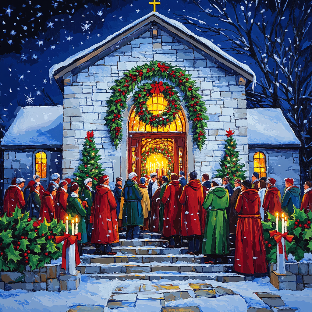 Midnight Mass Doorway Welcome Paint by numbers kits