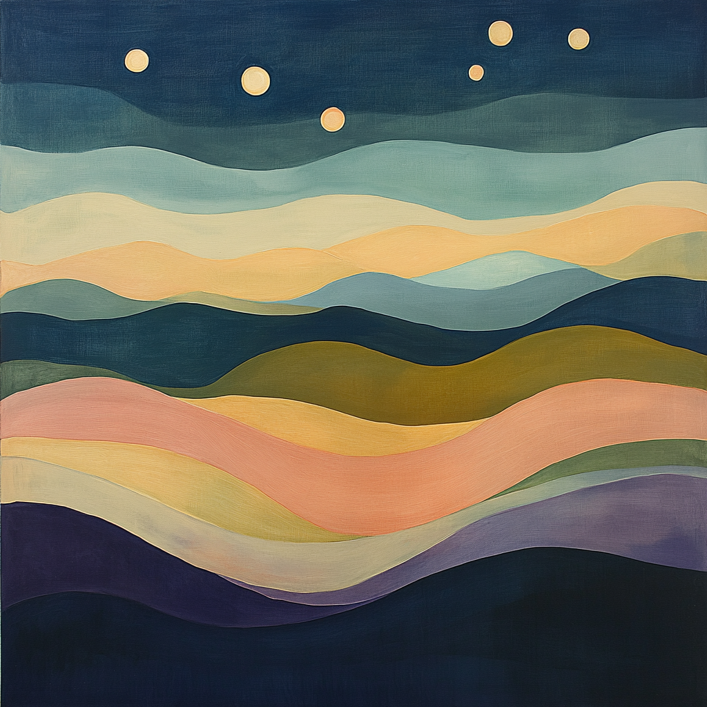 Paul Cezanne Inspired Celestial Color Currents paint by number