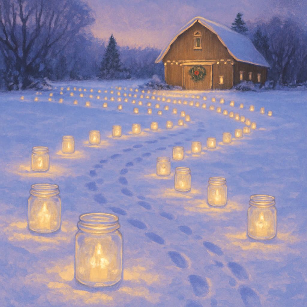 Winter Meadow Candle Path paint by color