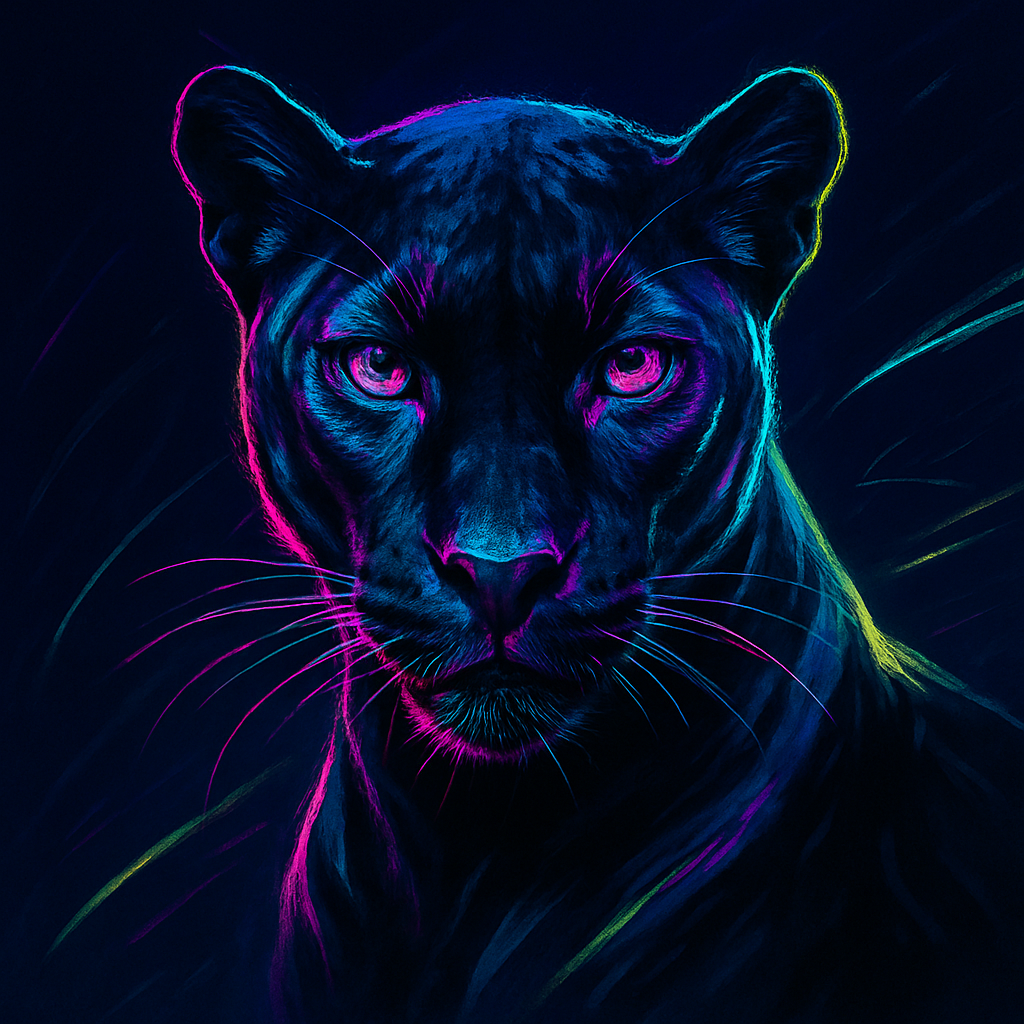 Electric Panther Nightflare Paint by numbers kits