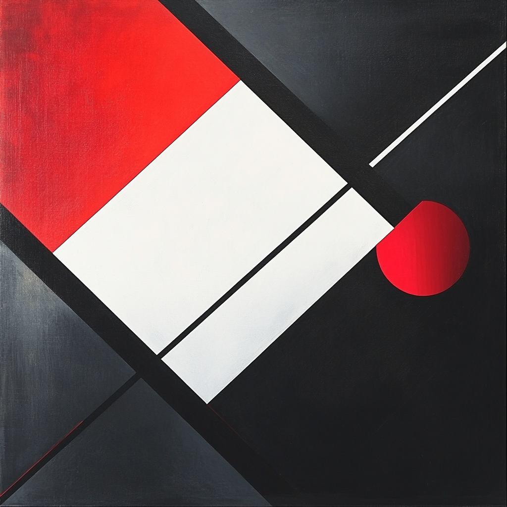 Kazimir Malevich Inspired Geometric Silence painting number kit