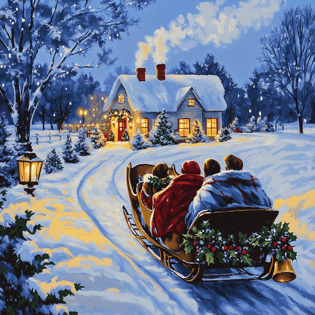 Sleigh Ride Homecoming paint by number