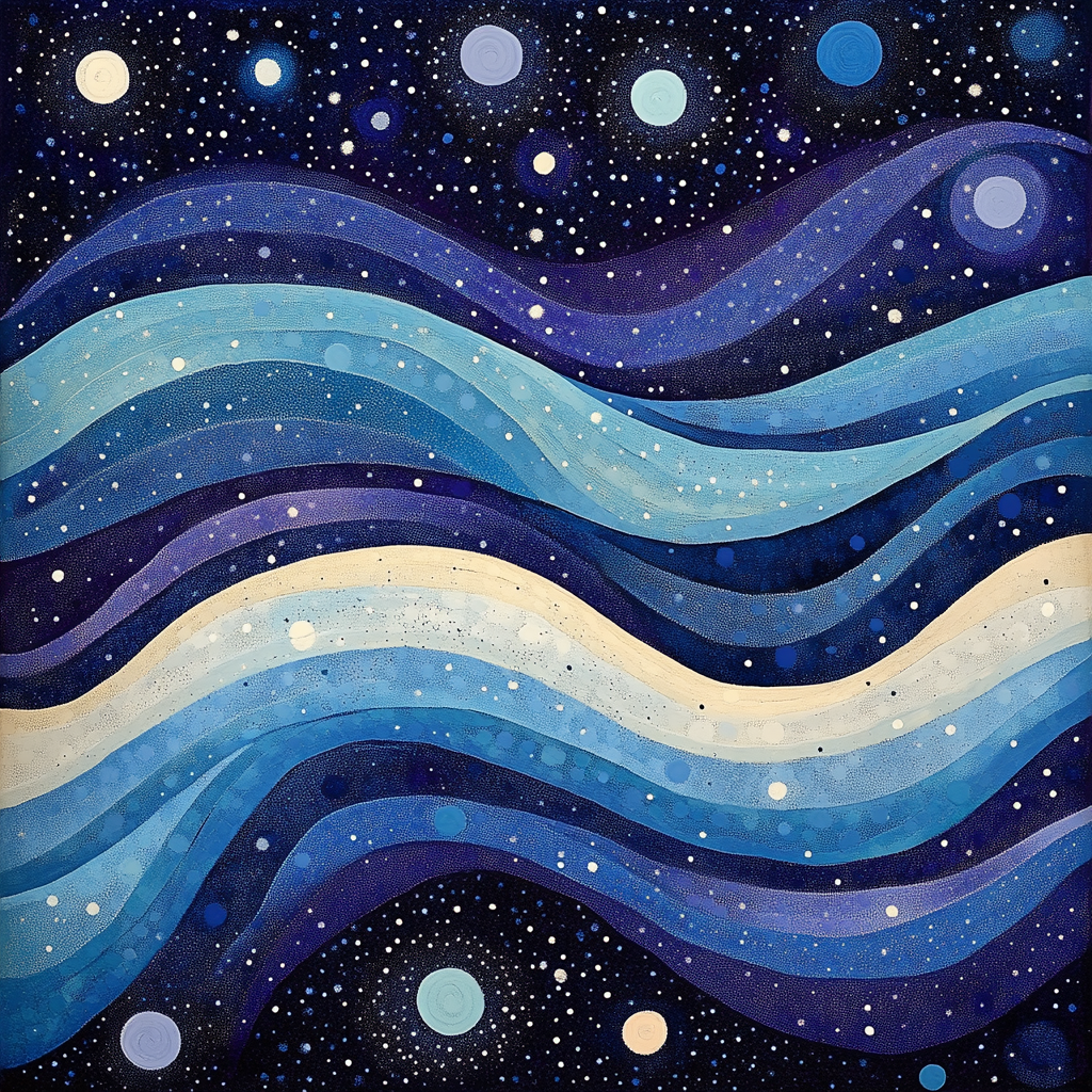 Georges Seurat Inspired Celestial Color Drift Numbered painting kits