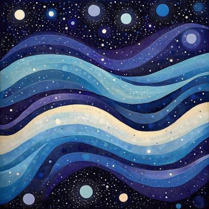 Georges Seurat Inspired Celestial Color Drift Numbered painting kits